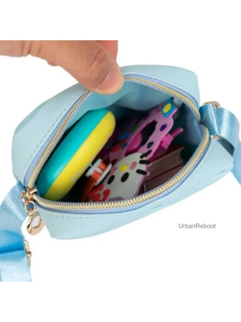 Frozen Cartoon Crossbody Mini Bag PU Zipper Shoulder Purse for Girls